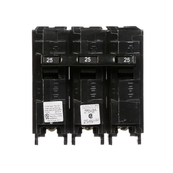 25 Amp Three-Pole Type QP Circuit Breaker