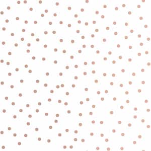 Confetti Rose Gold Paper Strippable Roll (Covers 56 sq. ft.)