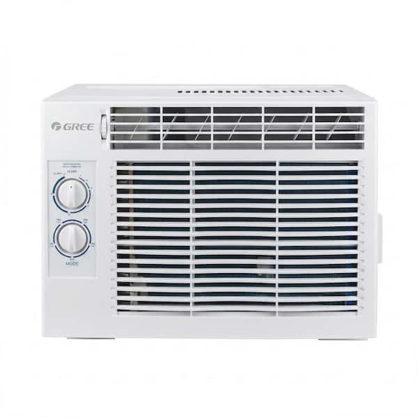 5,000 BTU 115-Volt Mechanical Window Air Conditioner with Dehumidifier, in White, Cools Up to 150 Sq. Ft.