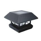 4 in. x 4 in. Post Cap Solar Powered Black Plastic