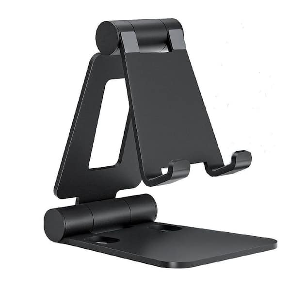 EKIEUDL 2-Pack Dual Folding Cell Phone Stand with Full Adjustable Foldable Phone Holder Cradle Dock