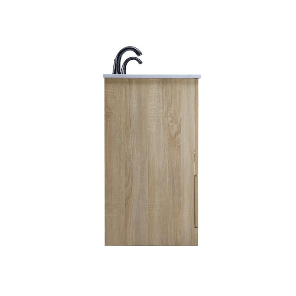 72 in. W x 19 in. D x 34 in. H Double Sink Bath Vanity in Mango Wood with Ivory White Engineered Marble Top