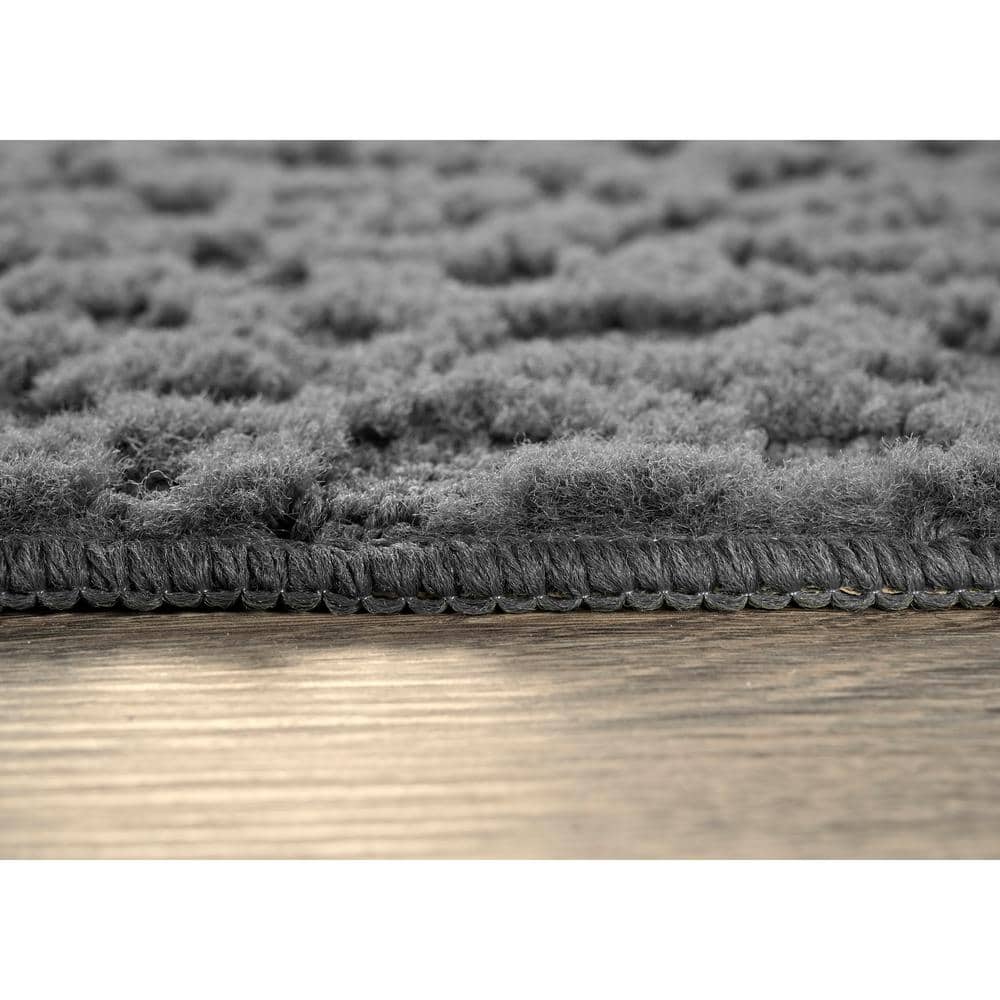 Cinder Gray Tufted Square Synthetic 12' x 12' Area Rug