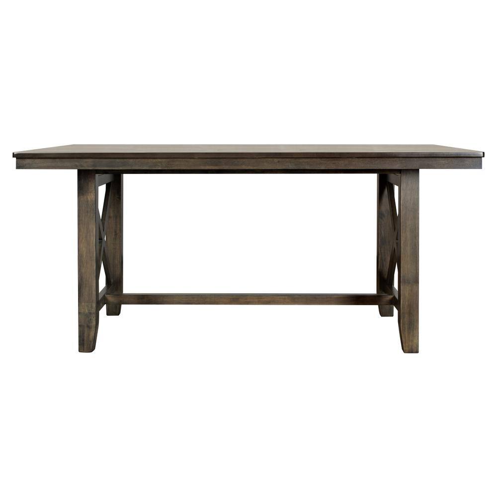 Julius Walnut Brown Solid Wood Rectangular Dining Table