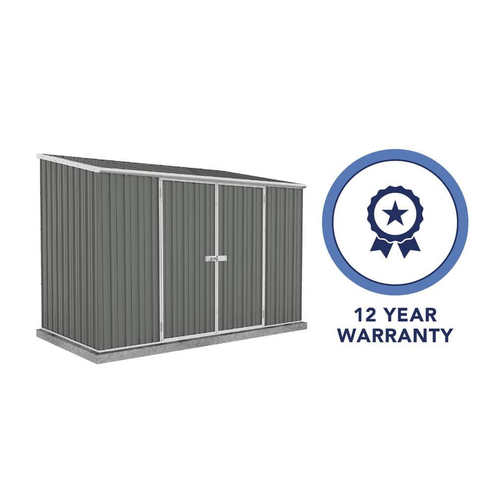 Woodland Gray 10' x 5' Galvanized Steel Storage Shed