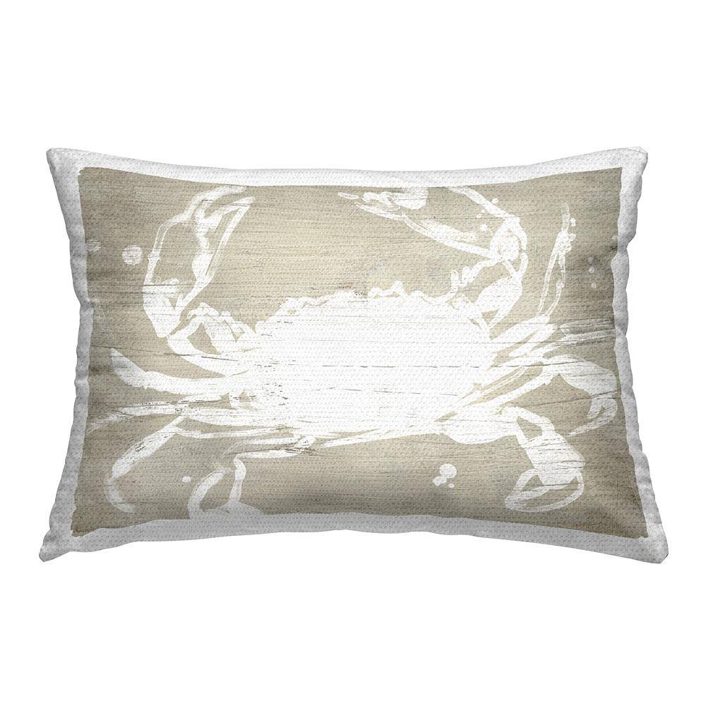 Rustic Marine Crab Beige Rectangular Outdoor Throw Pillow price history on PriceWatchPro