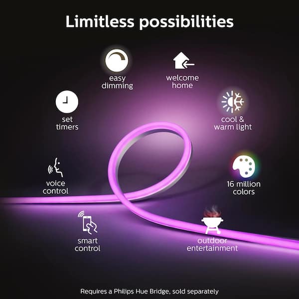 Philips Hue 16.4 ft. Low Voltage LED Smart Outdoor Color Changing