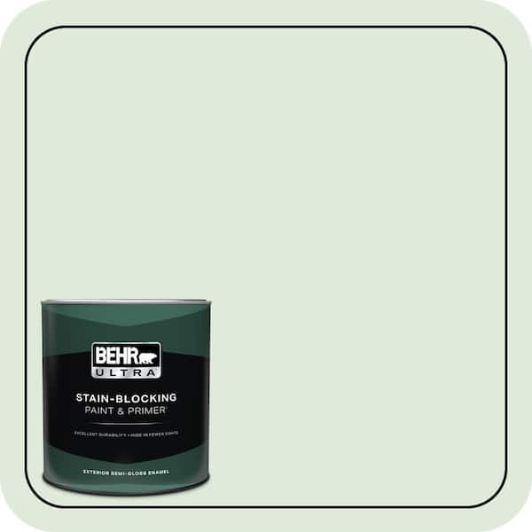 BEHR ULTRA 1 qt. #440E-1 Relaxing Green Semi-Gloss Enamel Exterior Paint & Primer