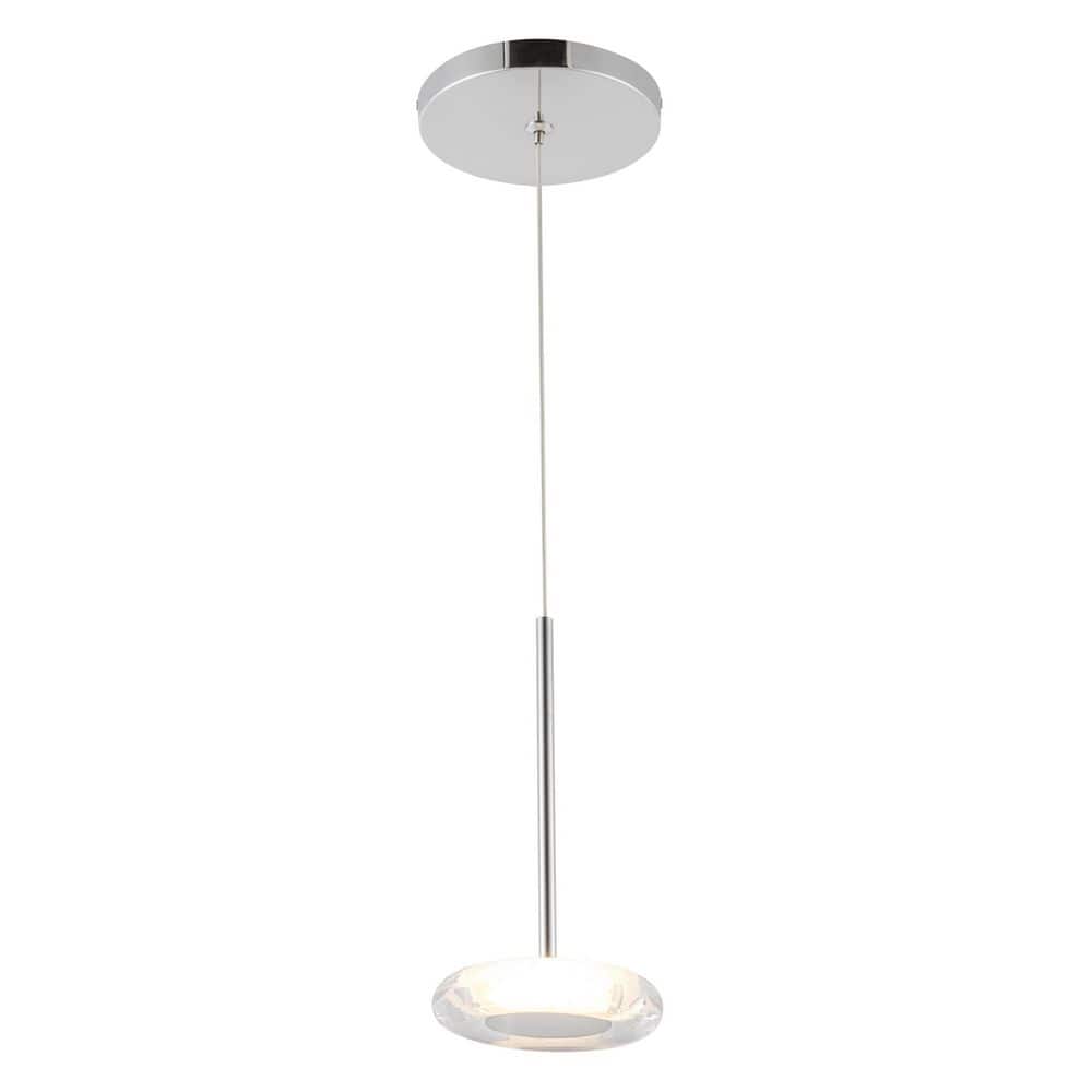 Stephord 4-in 1 Light 6-Watt Chrome/Clear Glass Integrated LED Pendant Light price history on PriceWatchPro