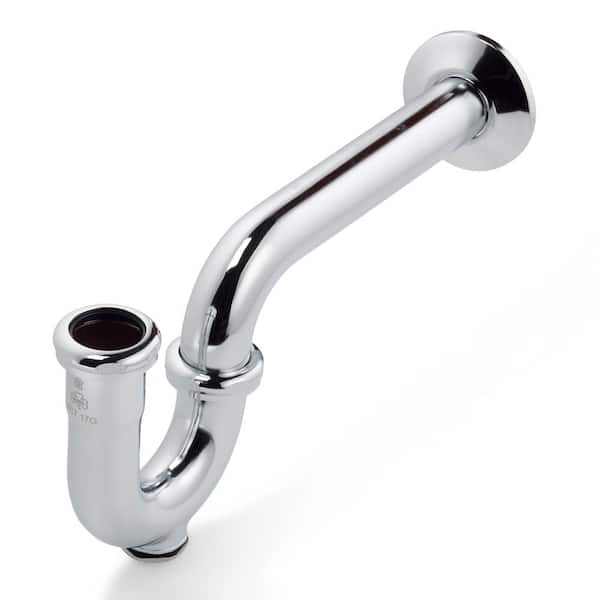 MCGUIRE MANUFACTURING CO., INC. Light Commercial 1-1/4 in. x 1-1/4 in. 17GA Brass Tubular Adjustable P-Trap with Cleanout