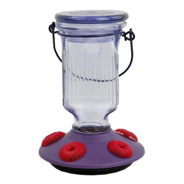 Perky-Pet Lavender Field Top-Fill Decorative Glass Hummingbird Feeder - 16 oz. Capacity