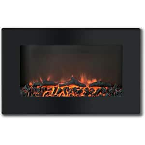 Fireside 30 in. Wall-Mount Electronic Fireplace with Flat-Panel and Realistic Logs