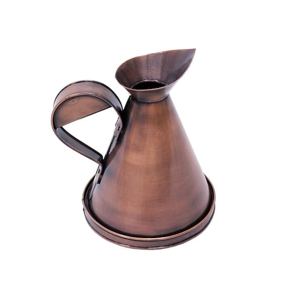 Achla Designs 8.25 in. Tall Antique Copper Plated Small Galvanized Steel Watering Jug