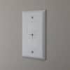 Commercial Electric 1-Gang Flexible Opening Cable Wall Plate, White 5028-WH  - The Home Depot