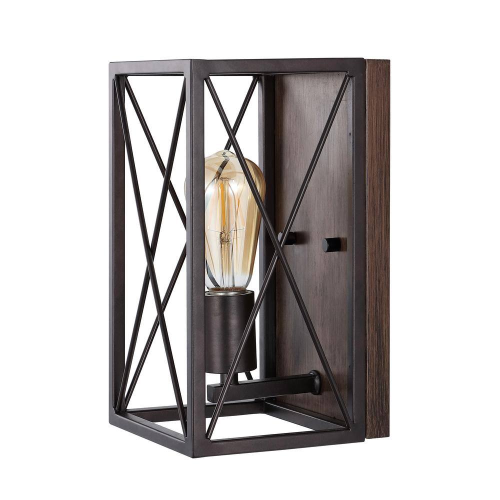 Norris 10.5" Bronze Industrial Rustic LED Wall Sconce