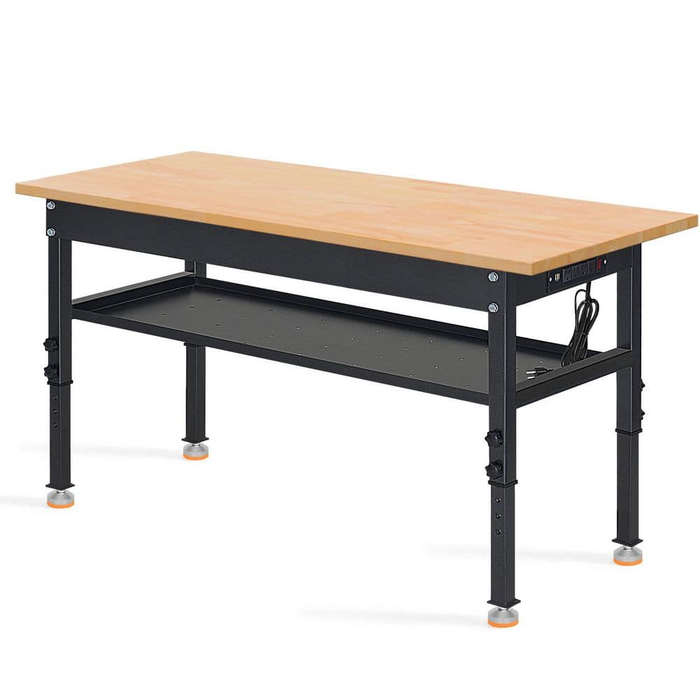 AirWire 48 in. W x 24 in. D Heavy-Duty Work Bench Adjustable Work