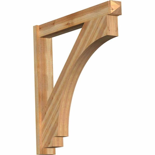 Ekena Millwork 6 in. x 42 in. x 42 in. Imperial Arts and Crafts Rough Sawn Western Red Cedar Outlooker