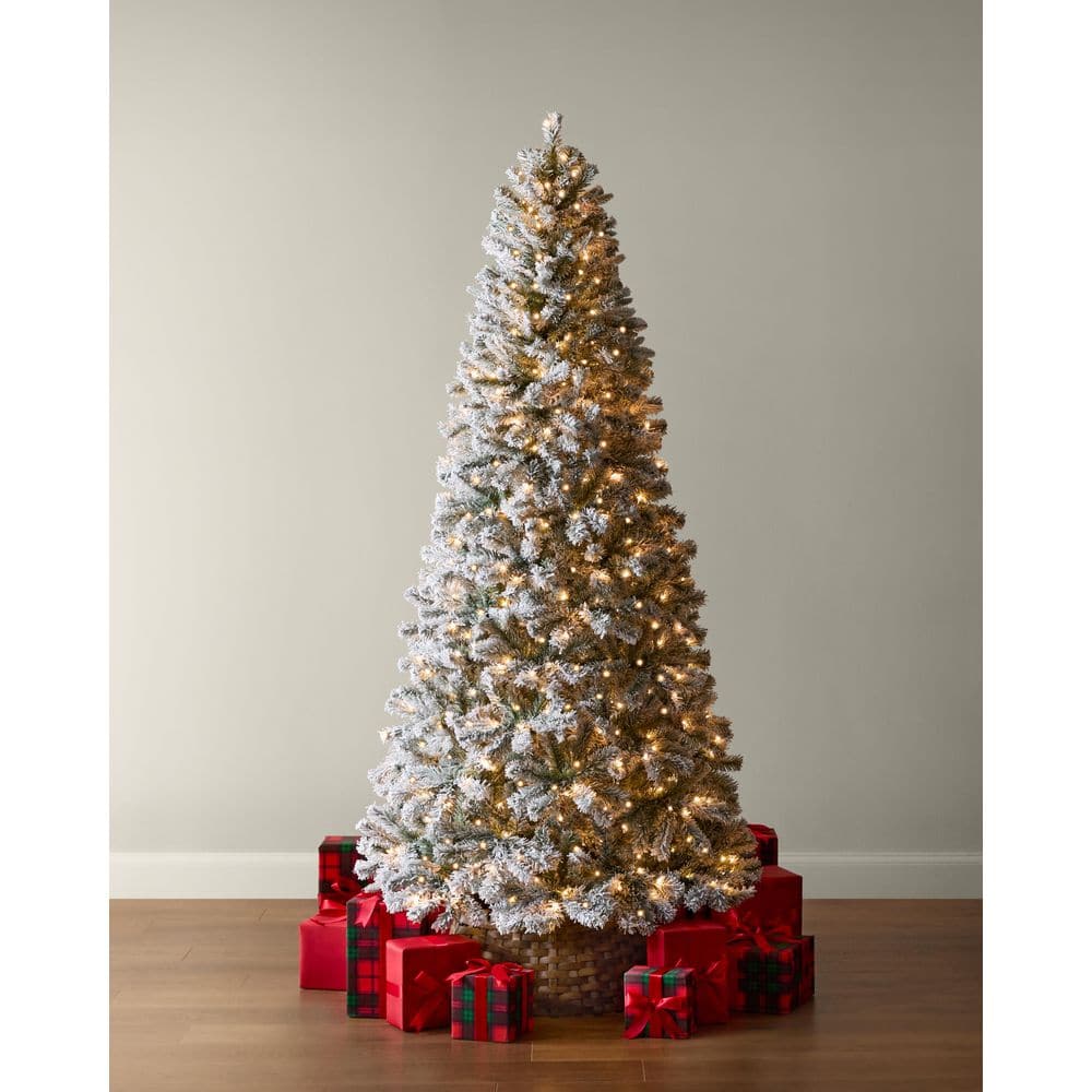 7.5 ft Festive Pine Flocked LED Pre-Lit Artificial Christmas Tree T10 price history on PriceWatchPro
