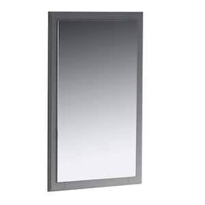 Oxford 20.00 in. W x 32.00 in. H Framed Rectangular Bathroom Vanity Mirror in Gray