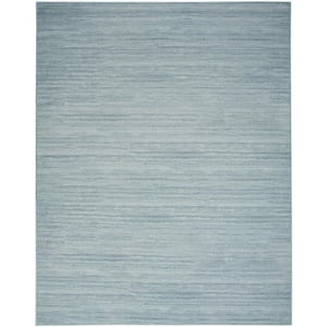 Washable Essentials Aqua 6 ft. x 9 ft. All-over design Contemporary Area Rug