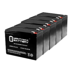 12-Volt 10 Ah Sealed Lead Acid Rechargeable Battery (5-Pack)