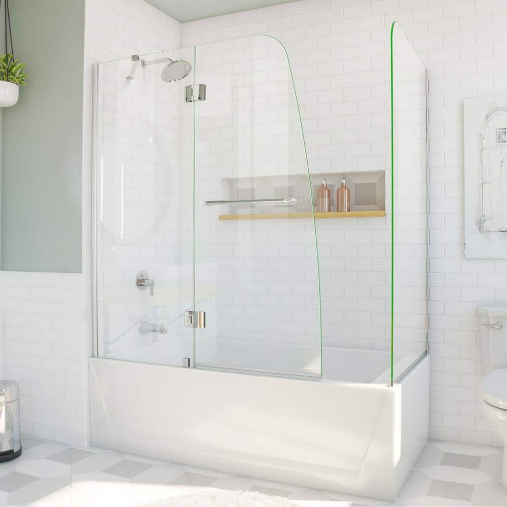 DreamLine Aqua 56 in. to 60 in. x 58 in. Semi-Frameless