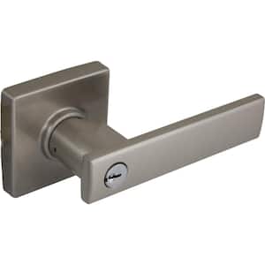 Westwood Satin Nickel Keyed Entry Door Lever with Square Rose
