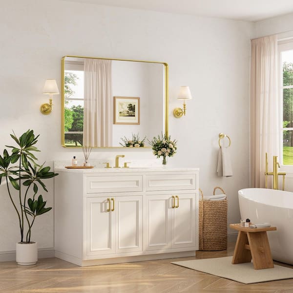 カルティエ　ミラー KIOTEE 48 in. W x 36 in. H Rectangular Framed French Cleat Wall