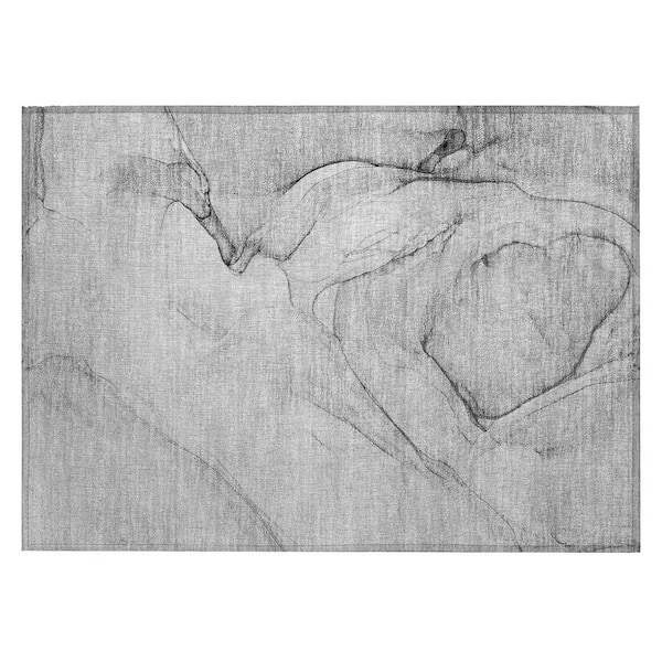 Chantille ACN502 Gray 1 ft. 8 in. x 2 ft. 6 in. Machine Washable Indoor/Outdoor Geometric Area Rug