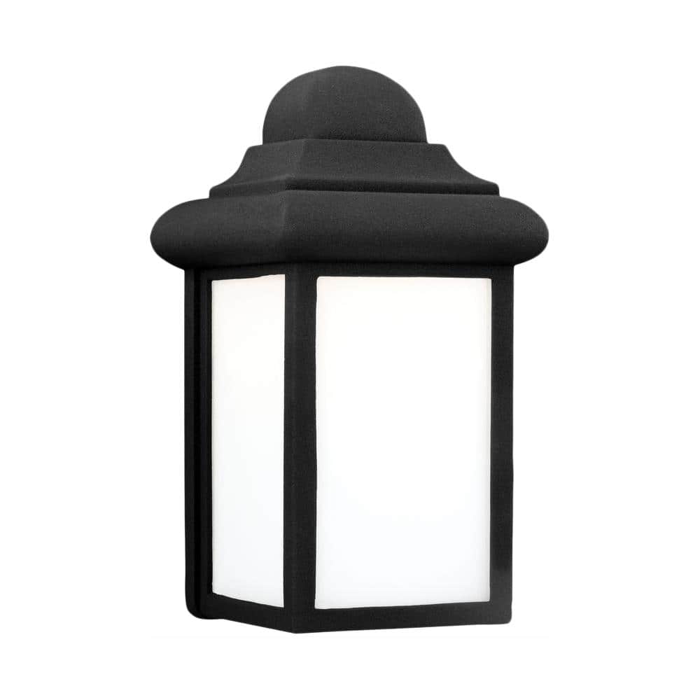 Mullberry Hill 1-Light Black Outdoor 8.75 in. Wall Lantern Sconce with LED Bulb price history on PriceWatchPro