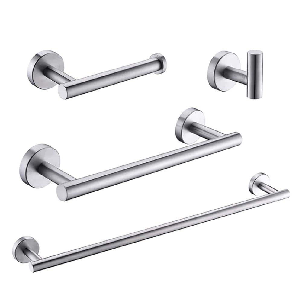 4 Pieces Wall Mounted Stainless Steel Towel Rack in Brushed Nickel price history on PriceWatchPro