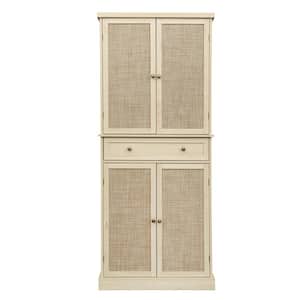 29.93 in. W x 15.75 in. D x 72.33 in. H Brown Linen Cabinet with 1 Drawer, 4 Adjustable Inner Shelves