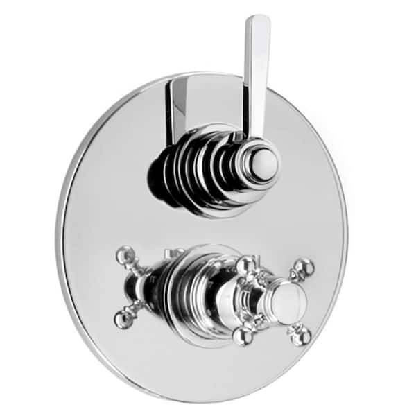 LaToscana Firenze 2-Handle 1-Spray Shower Faucet with Thermostatic Valve and Volume Control in Brushed Nickel