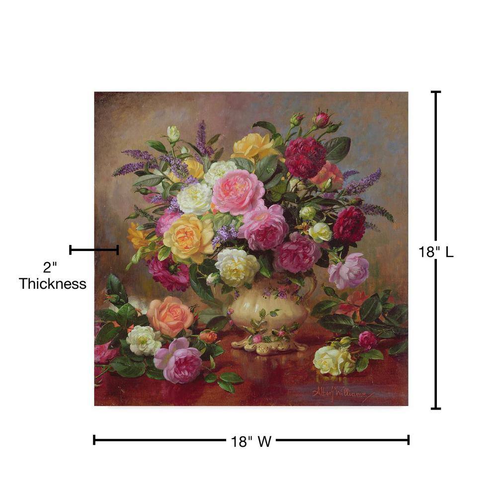 Multicolor Floral Canvas Print for Kids Nursery, 18" x 18"