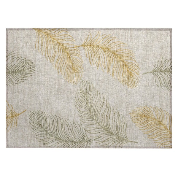 Chantille Machine Washable Indoor/Outdoor Abstract ACN3028 Cream 3 ft. x 4 ft. Area Rug