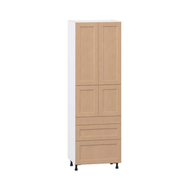 Lakewood Sugar Cookie Shaker Assembled Pantry Kitchen Cabinet with 5 Drawers (30 in. W x 94.5 in. H x 24 in. D)