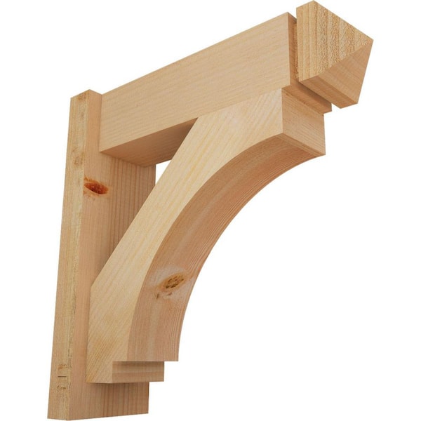 Ekena Millwork 6 in. x 20 in. x 20 in. Douglas Fir Imperial Arts and Crafts Rough Sawn Outlooker