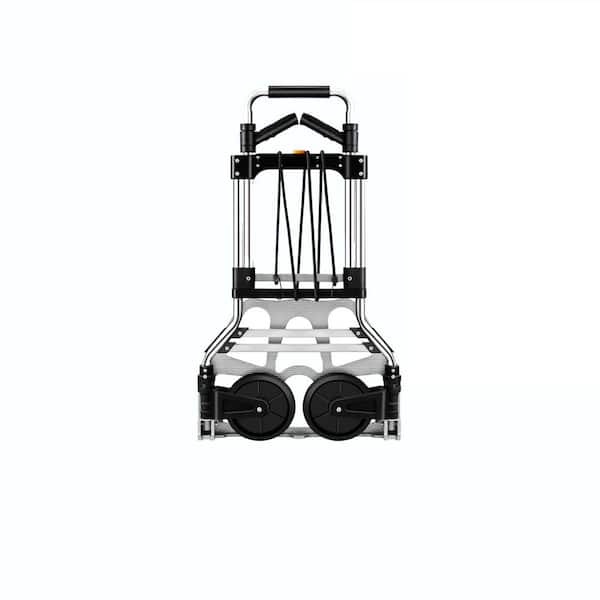 330 lb. Capacity Folding Hand Truck with Telescoping Handle and Rubber Wheels for Moving, Shopping, Travel, Office Use