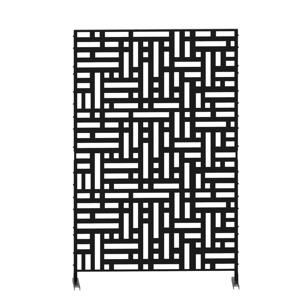 76 in. x 47 in. Privacy Metal Screen Garden Screen Panels in Black (1-Pack) price history on PriceWatchPro