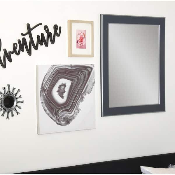 BrandtWorks Medium Rectangle Black Modern Mirror (32 in. H x 21.5 in. W)