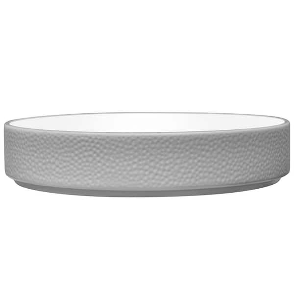 Noritake Colortex Stone Grey Porcelain Deep Plate 7-1/2 in.