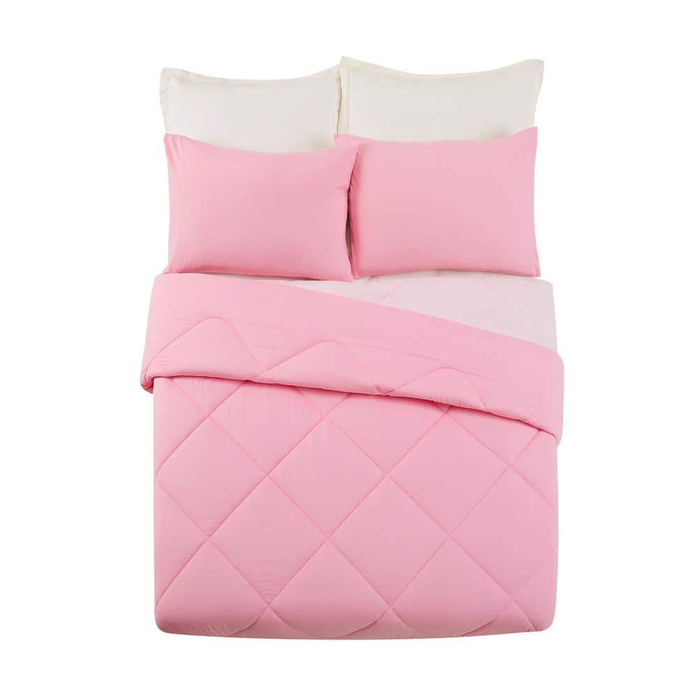 Solid Pink Microfiber Twin/Twin XL 2-Piece Comforter Set price history on PriceWatchPro