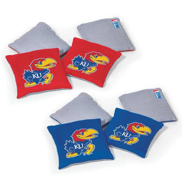 Wild Sports Kansas Jayhawks 16 oz. Dual-Sided Bean Bags (8-Pack)