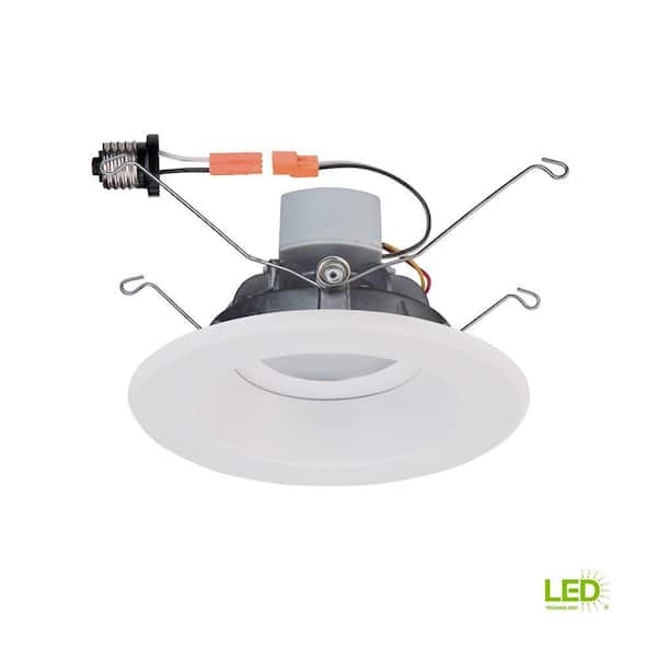 Commercial Electric 6 in. White Integrated LED Recessed Trim