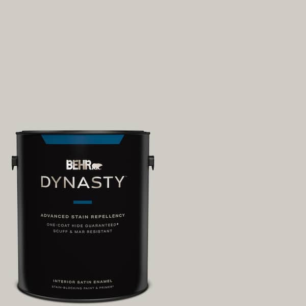BEHR DYNASTY 1 gal. #PPU26-10 Chic Gray Satin Enamel Interior Stain-Blocking Paint and Primer