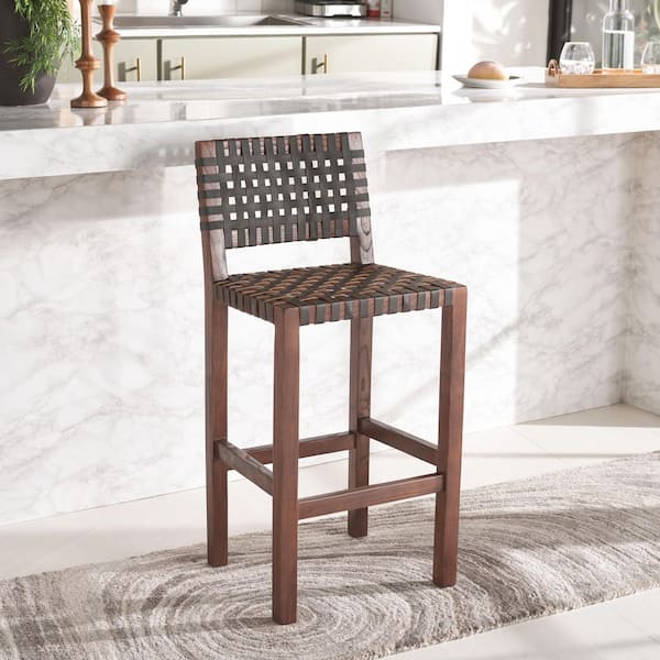 Sorrento Brown Leather Bar Stool