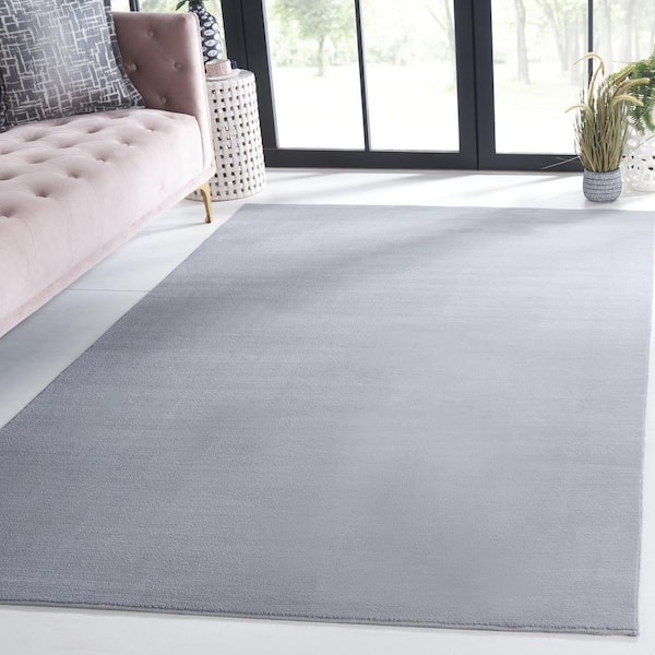 Loft Gray 4 ft. x 6 ft. Machine Washable Modern Solid Area Rug