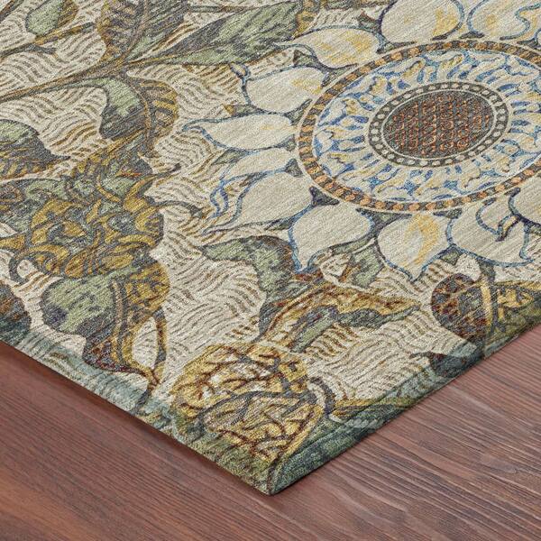 Chantille Machine Washable Indoor/Outdoor Abstract ACN2774 Beige 10 ft. x 14 ft. Area Rug