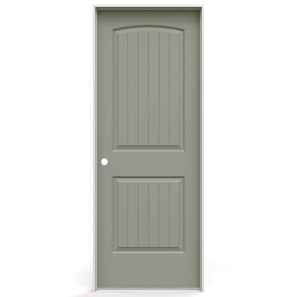28 in. x 80 in. Santa Fe 2 Panel Right-Handed Hollow Core Organic Gray Molded Composite Single Prehung Interior Door