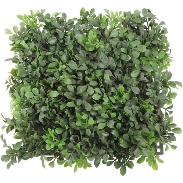 Larksilk 12 in. x 12 in. Green Artificial Boxwood Hedge Panel - 12-Pack Greenery Wall Decor, Floral Home by Artificial Flowers
